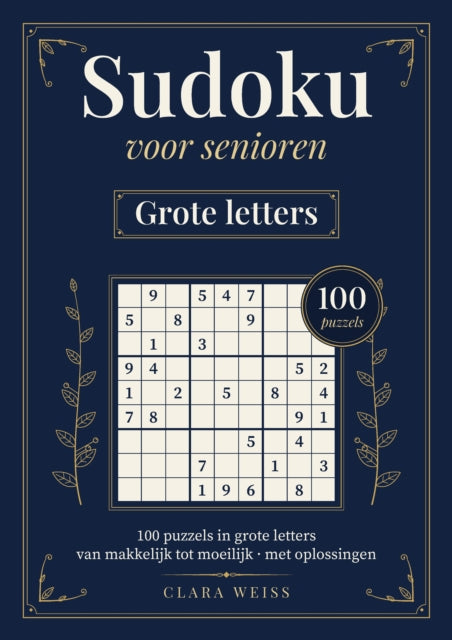 Sudoku voor senioren – Grote letters cover
