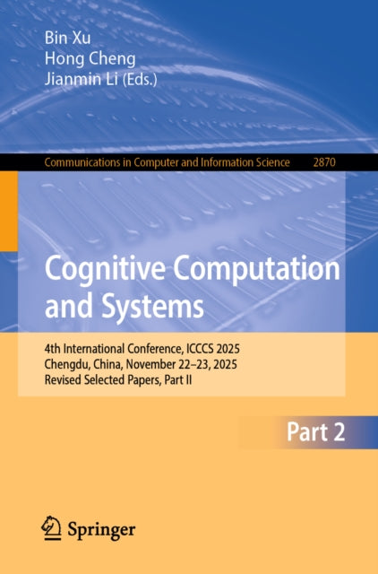 Cognitive Computation and Systems cover