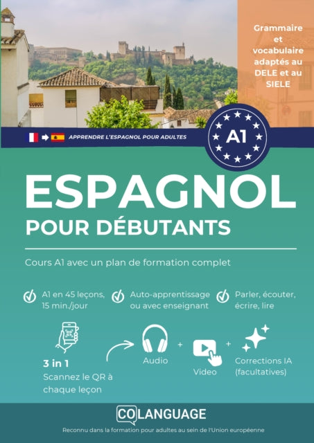 Apprendre l'espagnol pour debutants : Cours A1 avec un plan de formation complet cover