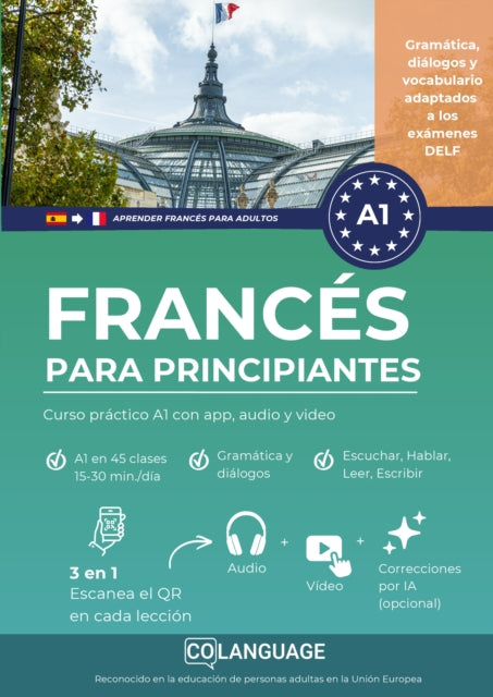 Aprender frances para principiantes: curso practico A1 con app, audio y video cover