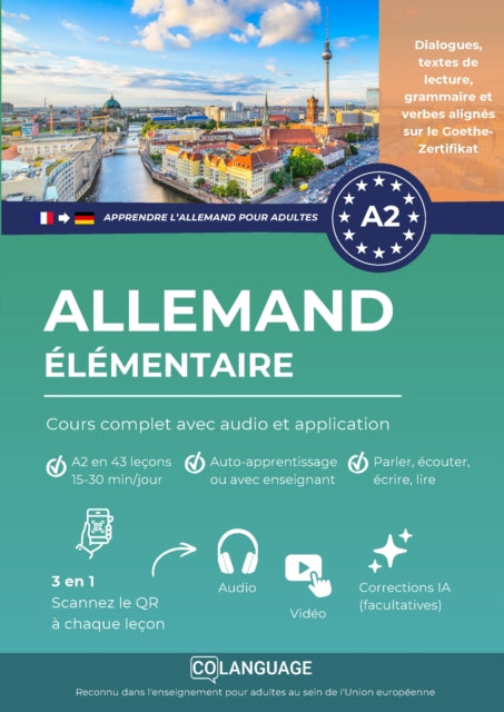 Apprendre l'allemand A2 elementaire: cours complet avec audio et application cover