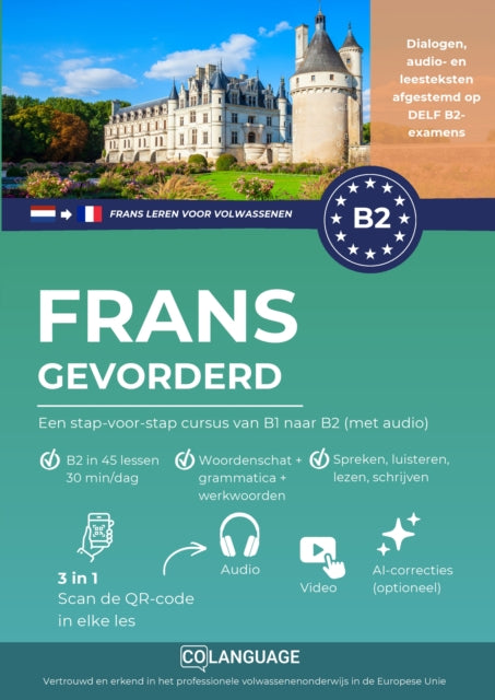 Frans leren B2 gevorderd. Een stap-voor-stap cursus van B1 naar B2 (met audio) cover
