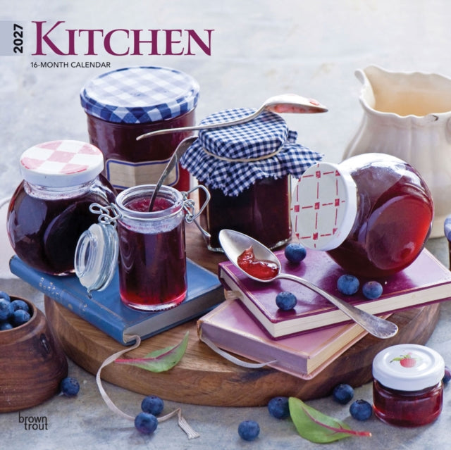 Kitchen 2027 12 X 24 Inch (Hanging) Monthly Square Wall Calendar Plastic-Free cover