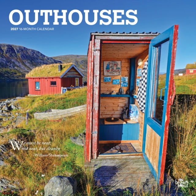 Outhouses 2027 12 X 24 Inch (Hanging) Monthly Square Wall Calendar Plastic-Free cover