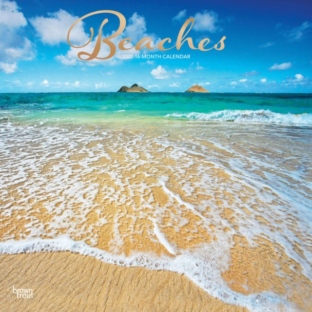 Beaches 2027 12 X 24 Inch (Hanging) Monthly Square Wall Calendar Foil Stamped Cover Plastic-Free cover