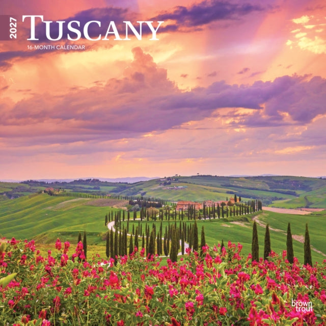 Tuscany 2027 12 X 24 Inch (Hanging) Monthly Square Wall Calendar Plastic-Free cover