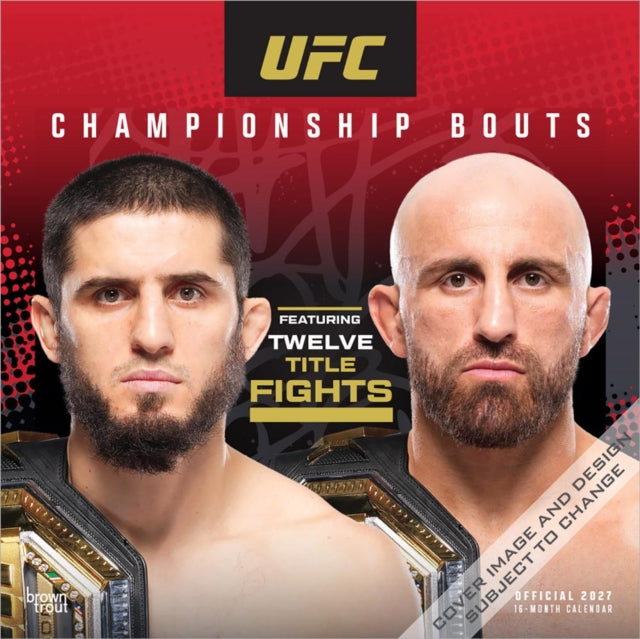 Ultimate Fighting Championship Official Championship Bouts 2027 12 X 24 Inch (Hanging) Monthly Square Wall Calendar Plastic-Free cover
