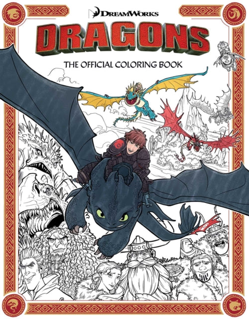 DreamWorks Dragons: The Official Coloring Book cover
