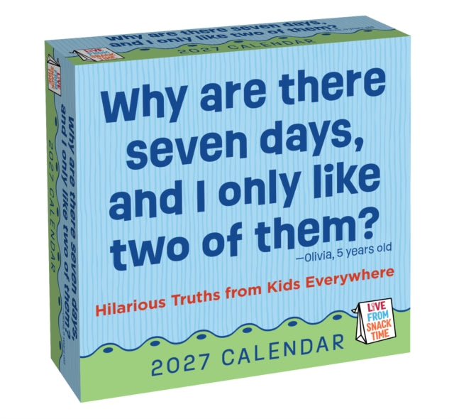 Live from Snack Time 2027 Day-to-Day Calendar cover