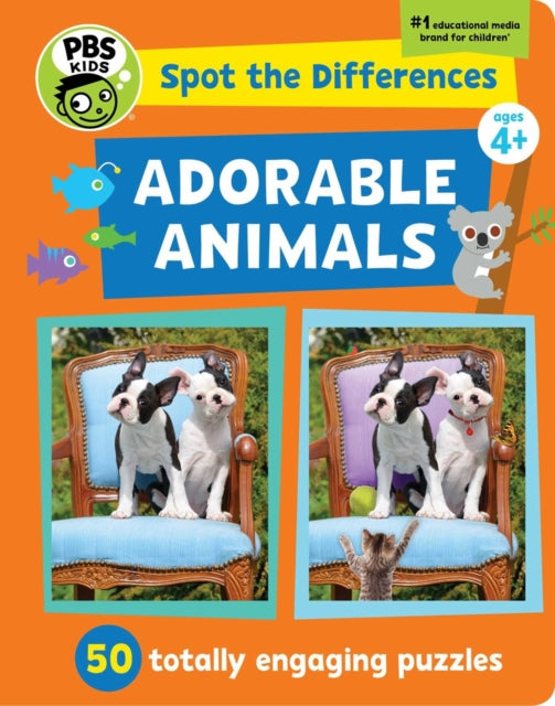 Spot The Differences: Adorable Animals: 50 Picture Puzzles, Thousands of Challenges
