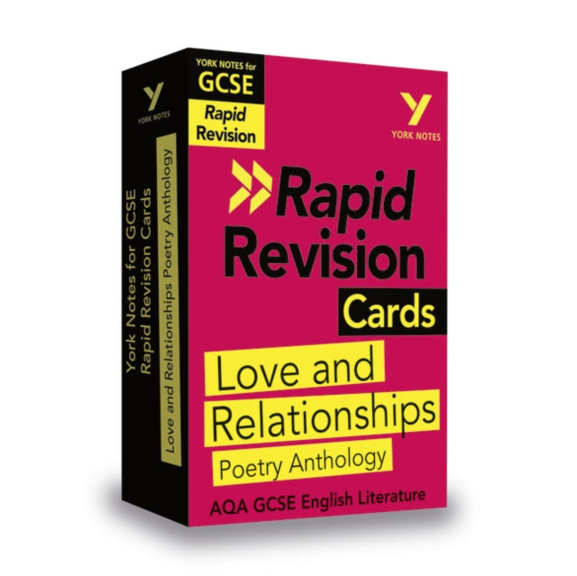 York Notes for AQA GCSE (9-1) Rapid Revision Cards: Love and Relationships - Catch up, revise and be ready for 2021 assessments and 2022 exams