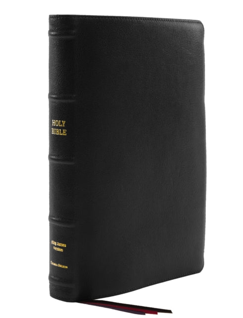 KJV, Thinline Bible, Large Print, Premium Goatskin Leather, Black, Premier Collection, Red Letter, Comfort Print: Holy Bible, King James Version
