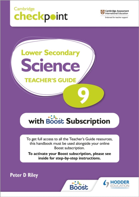 Cambridge Checkpoint Lower Secondary Science Teacher's Guide 9 with Boost Subscription: Third Edition