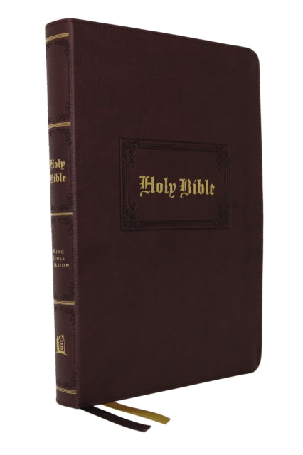 KJV, Large Print Center-Column Reference Bible, Leathersoft, Brown, Red Letter, Thumb Indexed, Comfort Print: Holy Bible, King James Version