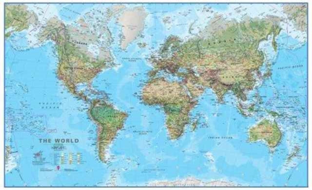 rolled,World environmental map