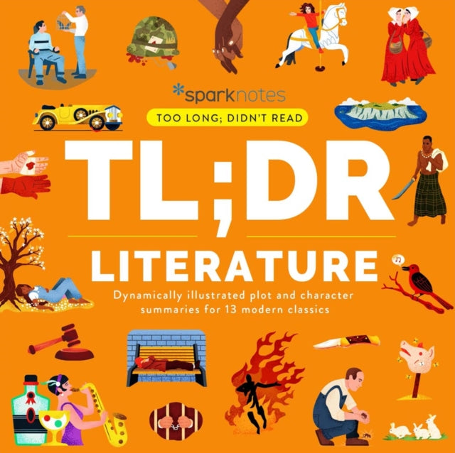 TL;DR Literature: Dynamically illustrated plot and character summaries for 13 modern classics