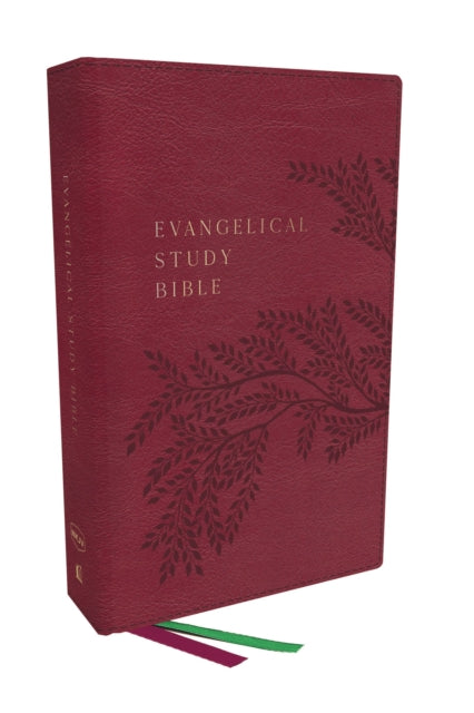 NKJV, Evangelical Study Bible, Leathersoft, Rose, Red Letter, Thumb Indexed, Comfort Print: Christ-centered. Faith-building. Mission-focused.