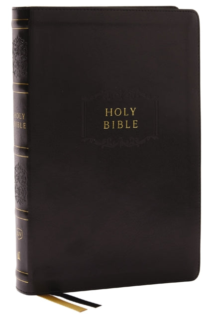 KJV Holy Bible, Center-Column Reference Bible, Leathersoft, Black, 73,000+ Cross References, Red Letter, Thumb Indexed, Comfort Print: King James Version