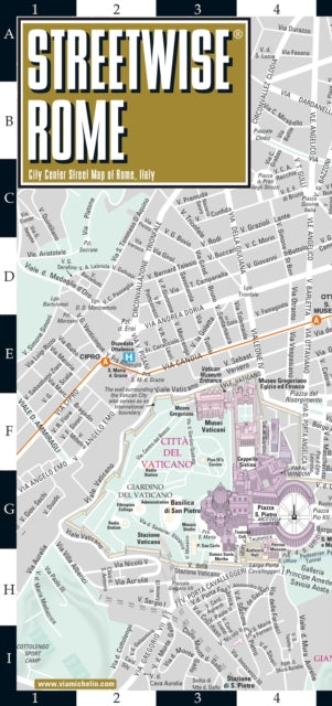 Streetwise Rome Map - Laminated City Center Street Map of Rome, Italy: City Plan