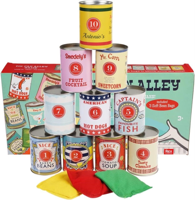 Traditional tin can alley game