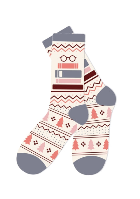 TBR Book Stack Cozy Socks - Small