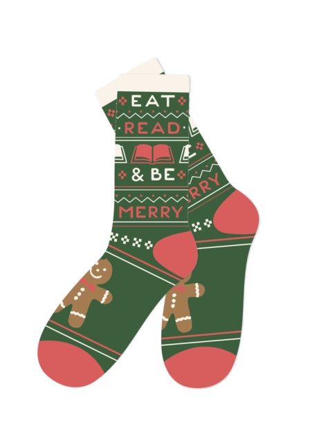 Eat, Read, & Be Merry Cozy Socks - Small