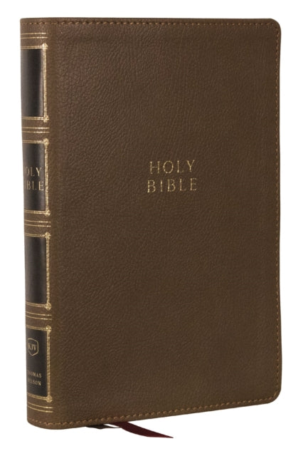KJV Holy Bible: Compact Bible with 43,000 Center-Column Cross References, Brown Leathersoft w/ Thumb Indexing (Red Letter, Comfort Print, King James Version)