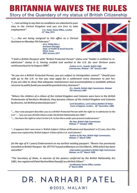 Britannia Waives The Rules: Story of the Quandary of My Status of British Citizenship