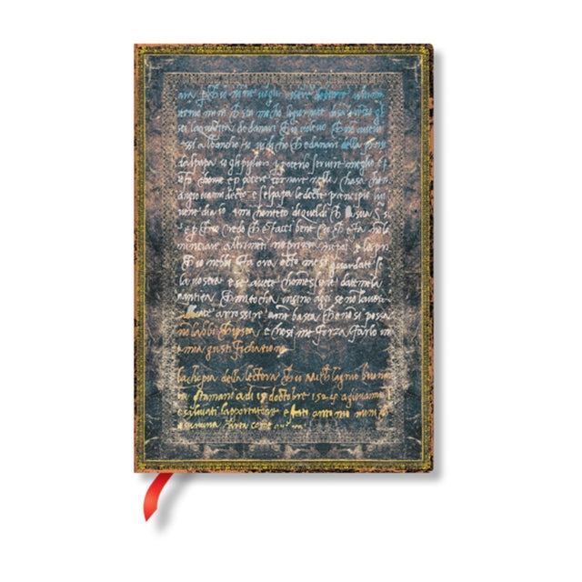 Michelangelo, Handwriting (Embellished Manuscripts Collection) Midi Lined Softcover Flexi Journal (Elastic Band Closure)