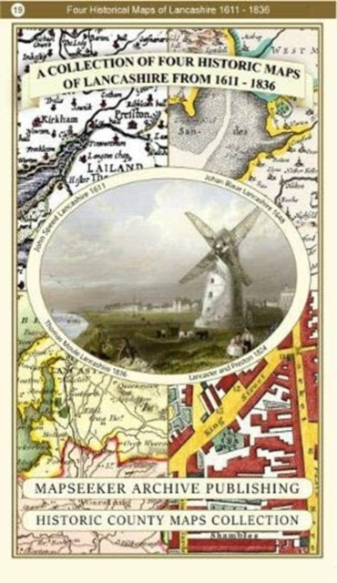 Collection of Four Historic Maps of Lancashire