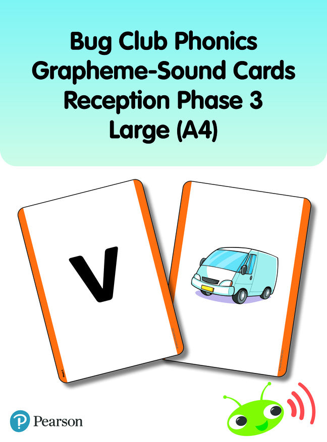 Bug Club Phonics Grapheme-Sound Cards Reception Phase 3 Large (A4)