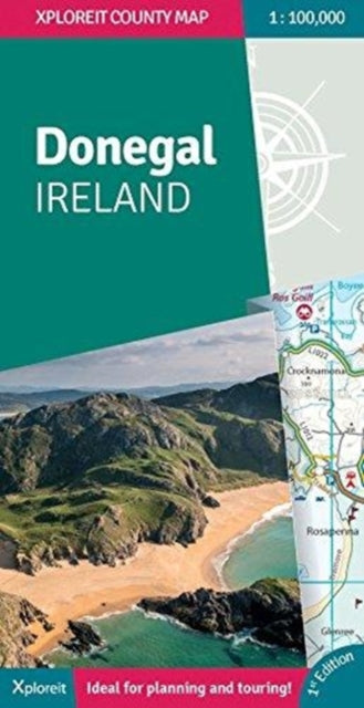 folded,Donegal Ireland: Xploreit County Map
