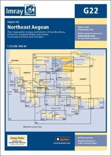 folded,Imray Chart G22: Northeast Aegean Sea