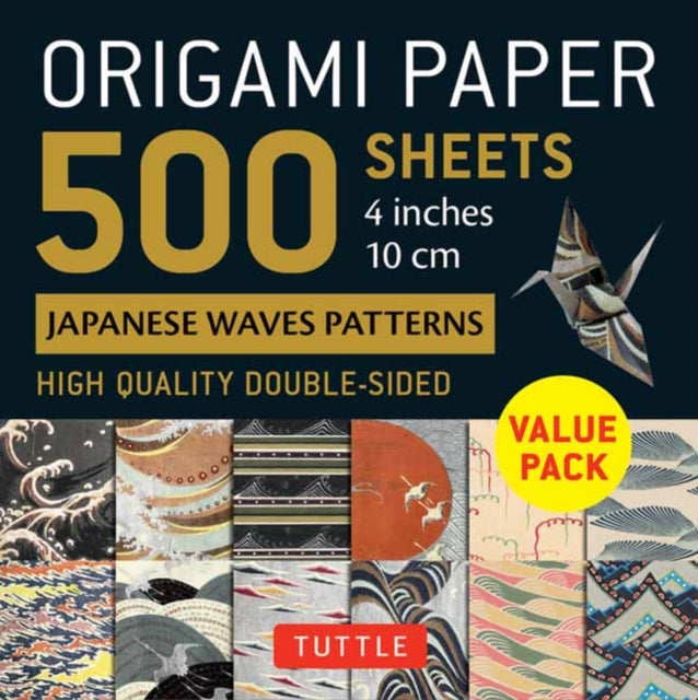 Origami Paper 500 sheets Japanese Waves 4" (10 cm)