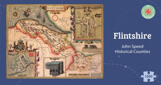 Flintshire Historical 1610 Map 1000 Piece Puzzle