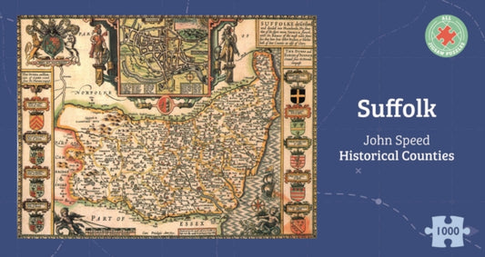 Suffolk Historical 1610 Map 1000 Piece Puzzle