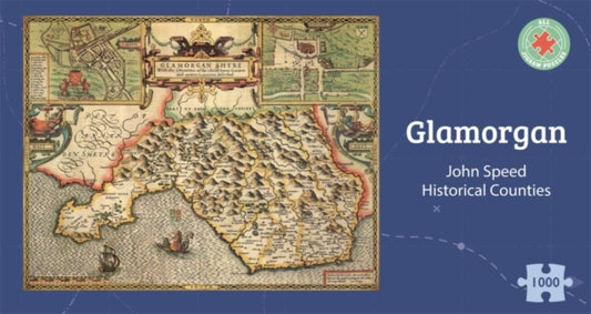 Glamorgan Historical 1610 Map 1000 Piece Puzzle
