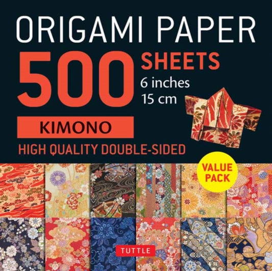 Origami Paper 500 sheets Kimono Flowers 6" (15 cm)