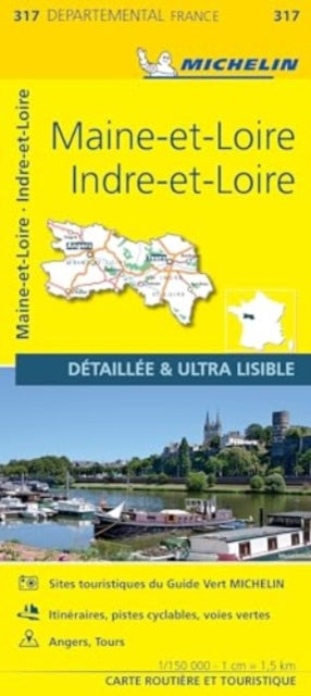 Indre-et-Loire Maine-et-Loire - Michelin Local Map 317: Map
