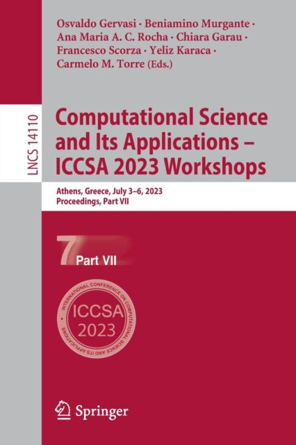 Computational Science and Its Applications – ICCSA 2023 Workshops: Athens, Greece, July 3–6, 2023, Proceedings, Part VII