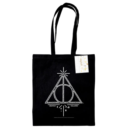 Harry Potter (Deathly Hallows) Black Tote Bag