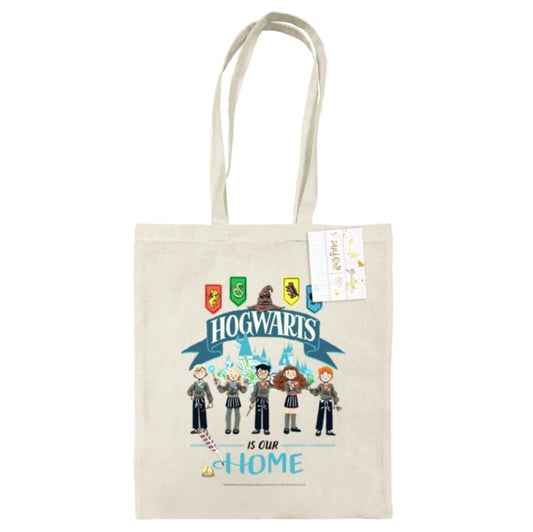 Harry Potter (Hogwarts Is Our Home) Natural Tote Bag