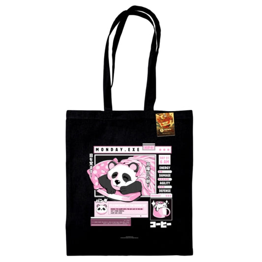Ilustrata (Monday.Exe) Black Tote Bag