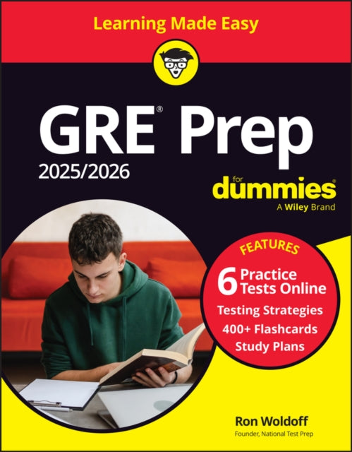 GRE Prep 2025/2026 For Dummies: Book + 6 Practice Tests + 400 Flashcards Online