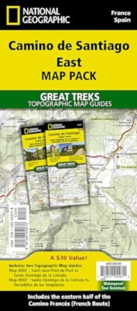 Camino de Santiago East Map Map Pack Bundle: 2 map set