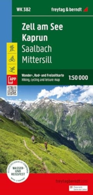 Zell am See -  Kaprun  Hiking, Cycling and Leisure Map: 1:50,000 scale