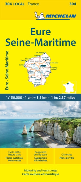 Eure  Seine-Maritime - Michelin Local Map 304: Map
