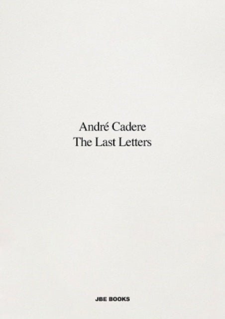 The Last Letters (Letters About a Work): Letters about a Work