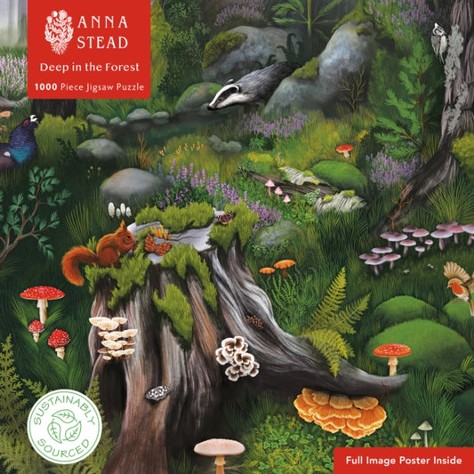 Adult Sustainable Jigsaw Puzzle Anna Stead: Deep in the Forest: 1000-pieces. Ethical, Sustainable, Earth-friendly