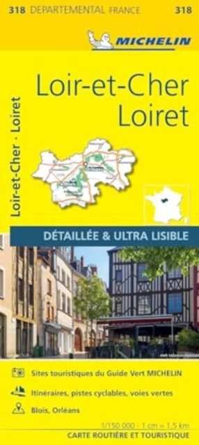 Loiret Loir-et-Cher - Michelin Local Map 318: Map